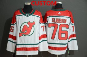 Wholesale Cheap Men\'s New Jersey Devils Custom White Adidas Jersey