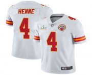 Wholesale Cheap Men's Kansas City Chiefs #4 Chad Henne White 2021 Super Bowl LV Limited Stitched NFL Jersey