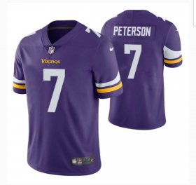 Wholesale Cheap Men Minnesota Vikings #7 Patrick Peterson Purple Vapor Untouchable Limited Stitched NFL Jersey