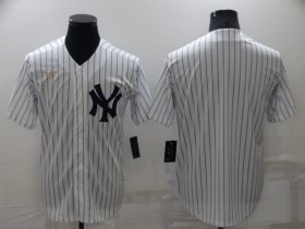 Wholesale Cheap Men\'s New York Yankees Blank White Throwback Stitched MLB Cool Base Nike Jersey