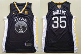 Wholesale Cheap Nike Golden State Warriors #35 Kevin Durant Black City Edition 2018 NBA Finals Nike Swingman Jersey