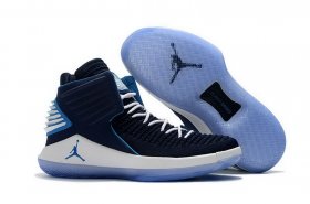 Wholesale Cheap Air Jordan XXXII Retro Shoes Deep Blue/UNC blue-White