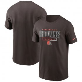 Wholesale Cheap Cleveland Browns Nike Team Property Of Essential T-Shirt Brown