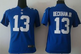 Wholesale Cheap Nike Giants #13 Odell Beckham Jr Royal Blue Team Color Youth Stitched NFL Elite Jersey