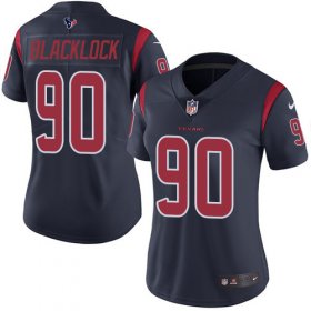 Wholesale Cheap Nike Texans #90 Ross Blacklock Navy Blue Women\'s Stitched NFL Limited Rush Jersey