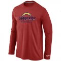 Wholesale Cheap Nike Los Angeles Chargers Critical Victory Long Sleeve T-Shirt Red