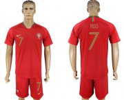 Wholesale Cheap Portugal #7 Figo Home Soccer Country Jersey