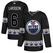 Wholesale Cheap Adidas Oilers #6 Adam Larsson Black Authentic Team Logo Fashion Stitched NHL Jersey