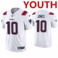 Wholesale Cheap Youth new england patriots #10 mac jones white 2021 vapor limited football jersey