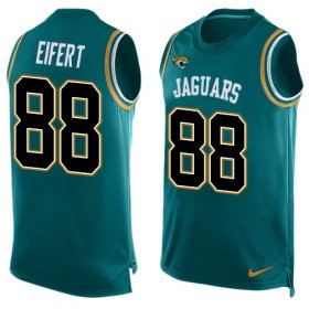 Wholesale Cheap Nike Jaguars #88 Tyler Eifert Teal Green Alternate Men\'s Stitched NFL Limited Tank Top Jersey