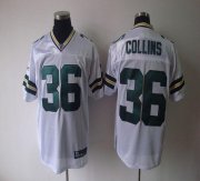Wholesale Cheap Packers #36 Nick Collins White Stitched NFL Jersey