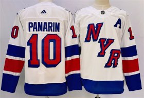 Cheap Men\'s New York Rangers #10 Artemi Panarin White 2024 Stadium Series Stitched Jersey