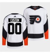 Wholesale Cheap Men's Philadelphia Flyers Custom White 2022 Reverse Retro Stitched Jersey