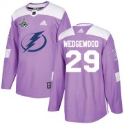 Cheap Adidas Lightning #29 Scott Wedgewood Purple Authentic Fights Cancer 2020 Stanley Cup Champions Stitched NHL Jersey
