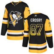 Wholesale Cheap Adidas Penguins #87 Sidney Crosby Black Home Authentic Drift Fashion Stitched NHL Jersey