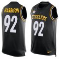 Wholesale Cheap Nike Steelers #92 James Harrison Black Team Color Men's Stitched NFL Limited Tank Top Jersey