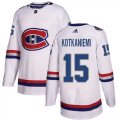 Wholesale Cheap Adidas Canadiens #15 Jesperi Kotkaniemi White Authentic 2017 100 Classic Stitched NHL Jersey