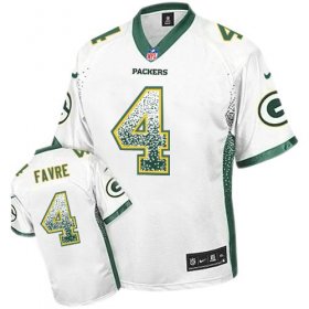 Wholesale Cheap Nike Packers #4 Brett Favre White Men\'s Stitched NFL Elite Drift Fashion Jersey