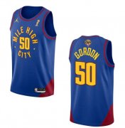 Wholesale Cheap Men's Denver Nuggets #50 Aaron Gordon Blue 2023 Finals Champions Statement Edition Stitched Basketball Jersey