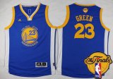 Wholesale Cheap Men's Golden State Warriors #23 Draymond Green Blue 2017 The NBA Finals Patch Jersey