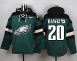 Wholesale Cheap Nike Eagles #20 Brian Dawkins Midnight Green Player Pullover NFL Hoodie