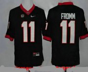 Wholesale Cheap Men's Georgia Bulldogs #11 Jake Fromm Black Limited College Football Stitched Nike NCAA Jersey