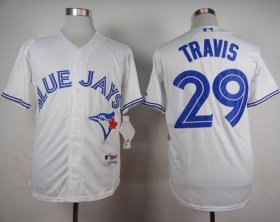 Wholesale Cheap Blue Jays #29 Devon Travis White Cool Base Stitched MLB Jersey