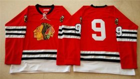 Wholesale Cheap Mitchell And Ness 1960-61 Blackhawks #9 Bobby Hull Red Stitched NHL Jersey