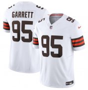 Wholesale Cheap Men's Cleveland Browns #95 Myles Garrett White 2023 F.U.S.E. Vapor Untouchable Limited Football Stitched Jersey