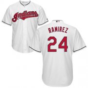 Wholesale Cheap Indians #24 Manny Ramirez White New Cool Base Stitched MLB Jersey
