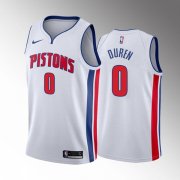 Wholesale Cheap Men's Detroit Pistons #0 Jalen Duren 2022 Draft White Basketball Stitched Jersey
