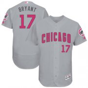 Wholesale Cheap Cubs #17 Kris Bryant Grey Flexbase Authentic Collection Mother's Day Stitched MLB Jersey