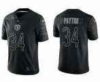 Wholesale Cheap Men's Chicago Bears #34 Walter Payton Black Reflective Limited Stitched Football Jersey