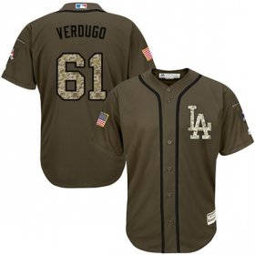 Wholesale Cheap Dodgers #61 Alex Verdugo Green Salute to Service Stitched MLB Jersey