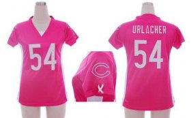 Wholesale Cheap Nike Bears #54 Brian Urlacher Pink Draft Him Name & Number Top Women\'s Stitched NFL Elite Jersey