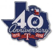 Wholesale Cheap Stitched 2012 Texas Rangers 40th Anniversary Jersey Patch
