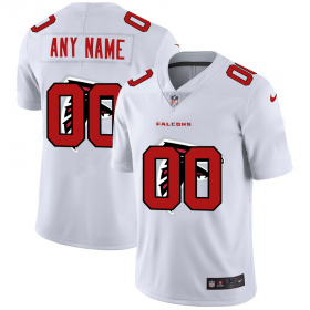 Wholesale Cheap Atlanta Falcons Custom White Men\'s Nike Team Logo Dual Overlap Limited NFL Jersey