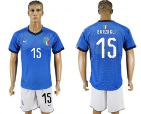 Wholesale Cheap Italy #15 Barzagli Home Soccer Country Jersey