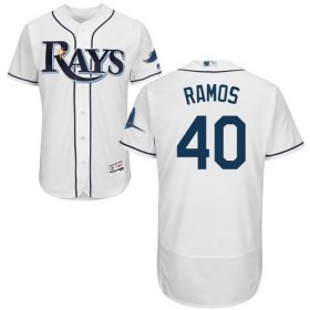Wholesale Cheap Rays #40 Wilson Ramos White Flexbase Authentic Collection Stitched MLB Jersey