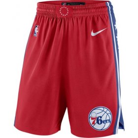 Wholesale Cheap Men\'s Philadelphia 76ers Nike Red Statement Swingman Basketball Shorts