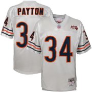 Wholesale Cheap Youth Chicago Bears #34 Walter Payton Mitchell & Ness Platinum 100th Season Retired Player Legacy Jersey