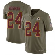 Wholesale Cheap Nike Redskins #24 Josh Norman Olive Men's Stitched NFL Limited 2017 Salute to Service Jersey