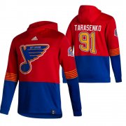 Wholesale Cheap St. Louis Blues #91 Vladimir Tarasenko Adidas Reverse Retro Pullover Hoodie Red