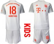Wholesale Cheap Youth 2020-2021 club Bayern Munich away white 18 Soccer Jerseys