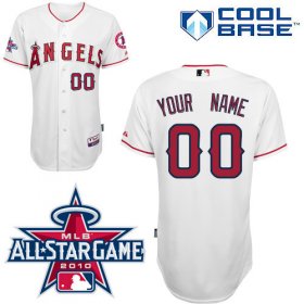 Wholesale Cheap Angels of Anaheim Personalized Authentic White w/2010 All-Star Patch MLB Jersey (S-3XL)