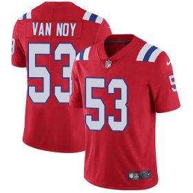 Wholesale Cheap Nike Patriots #53 Kyle Van Noy Red Alternate Men\'s Stitched NFL Vapor Untouchable Limited Jersey