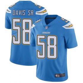 Wholesale Cheap Nike Chargers #58 Thomas Davis Sr Electric Blue Alternate Men\'s Stitched NFL Vapor Untouchable Limited Jersey