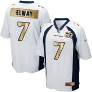 Wholesale Cheap Nike Broncos #7 John Elway White Men's Stitched NFL Game Super Bowl 50 Collection Jersey