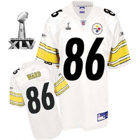 Wholesale Cheap Steelers #86 Hines Ward White Super Bowl XLV Stitched NFL Jersey