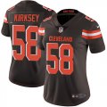 Wholesale Cheap Nike Browns #58 Christian Kirksey Brown Team Color Women's Stitched NFL Vapor Untouchable Limited Jersey